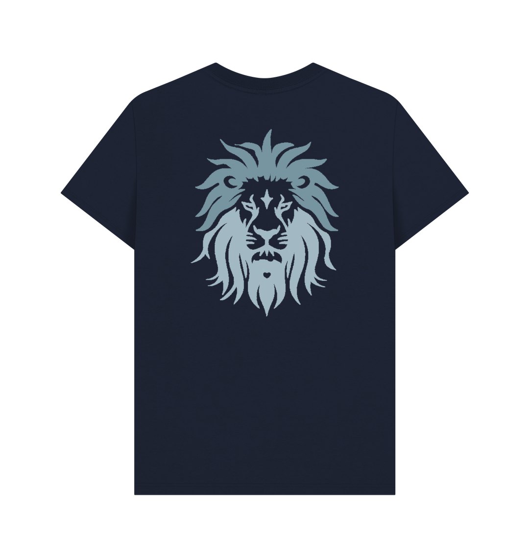 Clean Hearted Savages Organic Navy -Ice Lion T-Shirt**