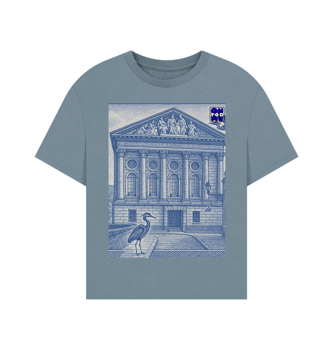 Stone Blue Printed T-shirt