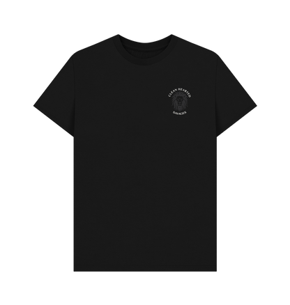 Black Clean Hearted Savages Organic Tee Black - Grey Lion**