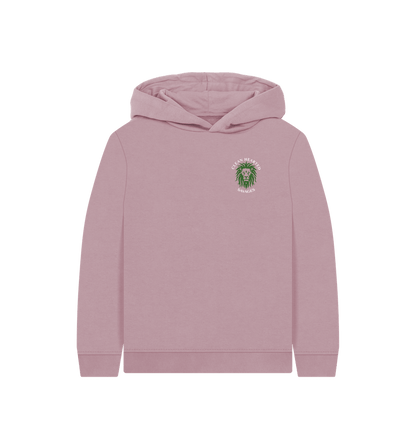 Mauve Junior Savage Eco Hoodie Lion Back Print