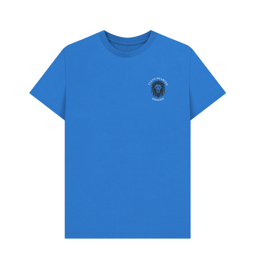 Bright Blue Clean Hearted Savages Organic Bright Blue Cotton T-Shirt**