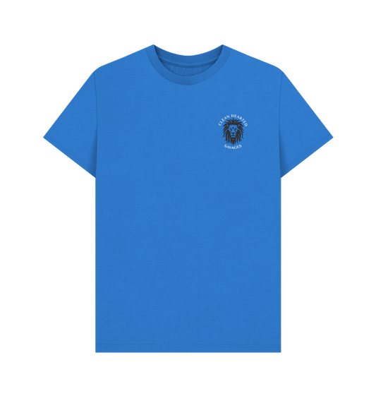 Bright Blue Clean Hearted Savages Organic Bright Blue Cotton T-Shirt**