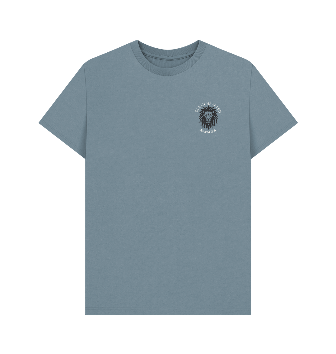 Stone Blue Clean Hearted Savages Organic Duck Egg  Blue Tee**