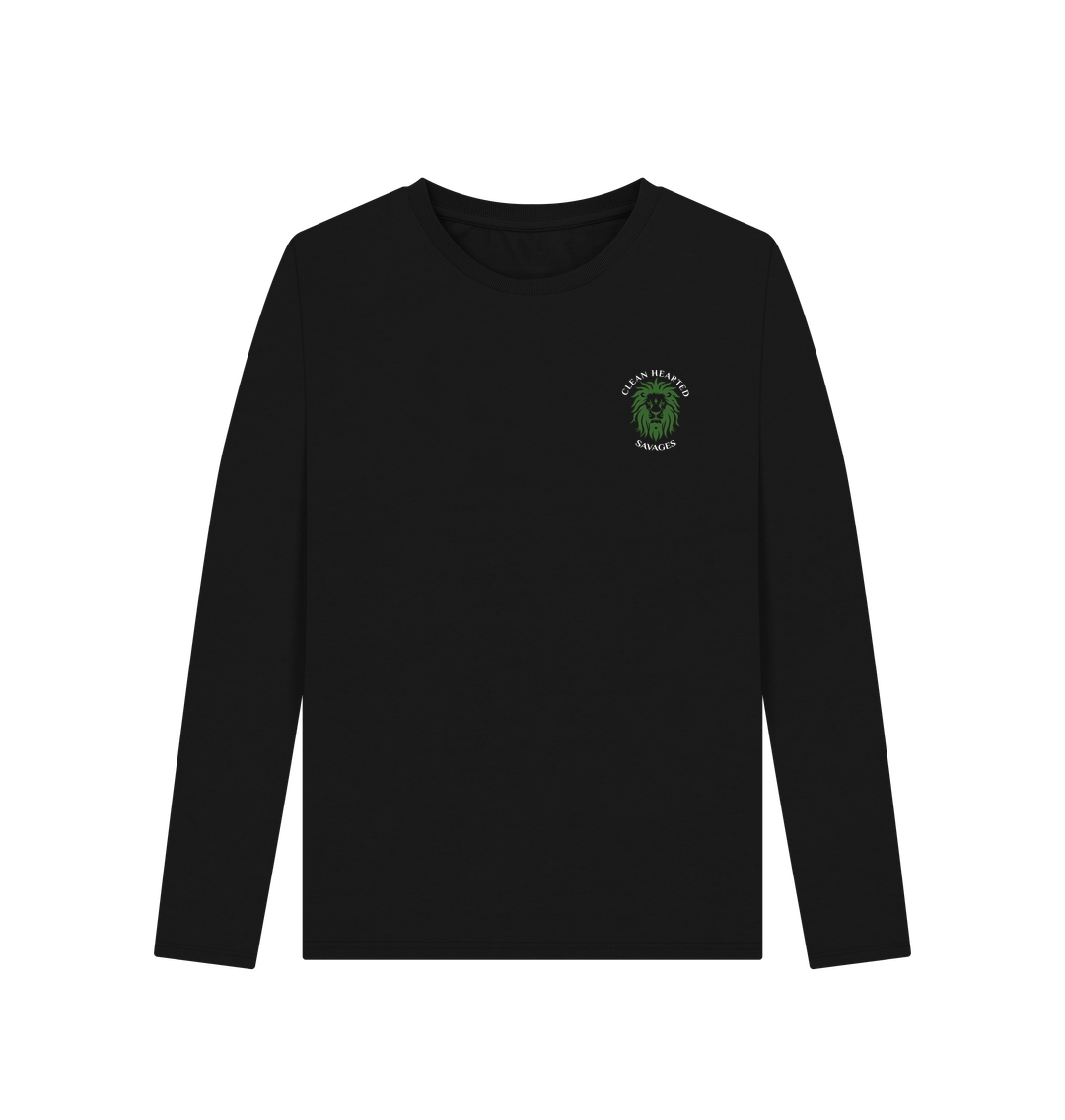 Black Women's Long Sleeve T-Shirt Dark