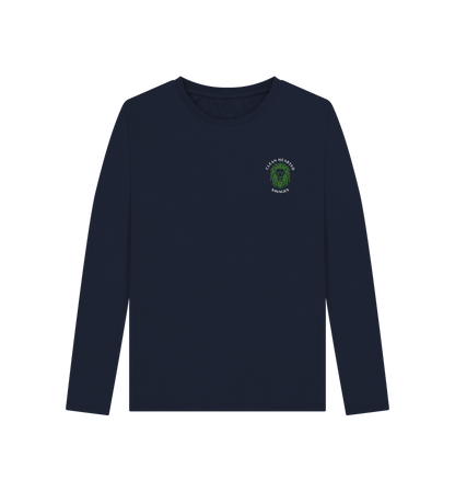 Navy Blue Women's Long Sleeve T-Shirt Dark