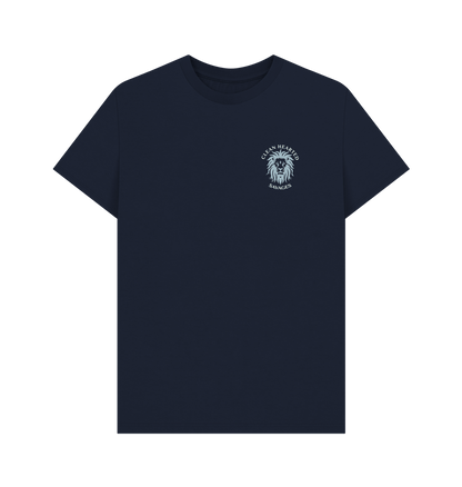 Navy Blue Clean Hearted Savages Organic Navy -Ice Lion T-Shirt**